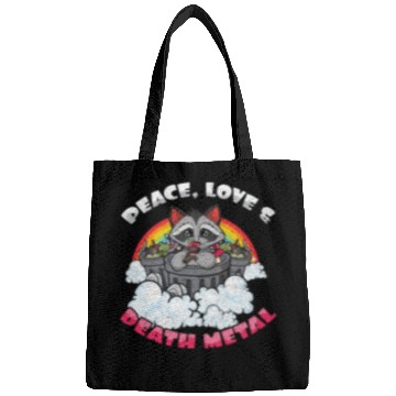 Discover Racoon Love Peace Metal Music Heavy Rock Bags