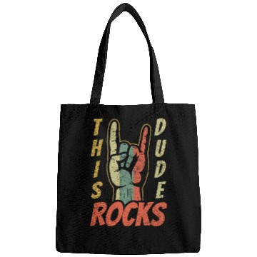Discover Retro Rock Sign Rock Hand Metal Kid Rocker Bags