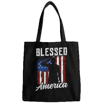 Discover Blessed America American Patriotic US USA Bags