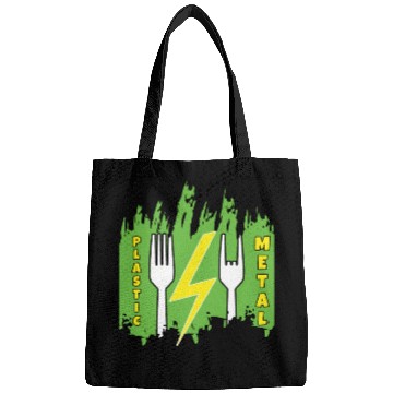 Discover Rock Sign Funny Fork Metal Kid Music Lover Rocker Bags