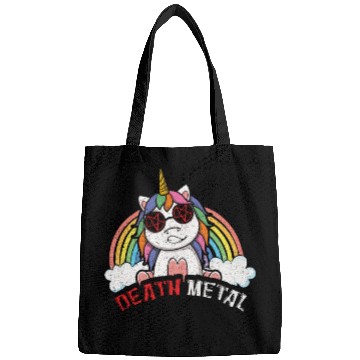 Discover Satan Rainbow Unicorn Love Metal Music Heavy Rock Bags