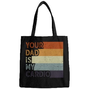 Discover Your Dad Is My Cardio Gym Exercise Humorous Bags