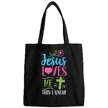 Discover Jesus Loves Me This I Know Easter Day Quotes Bags