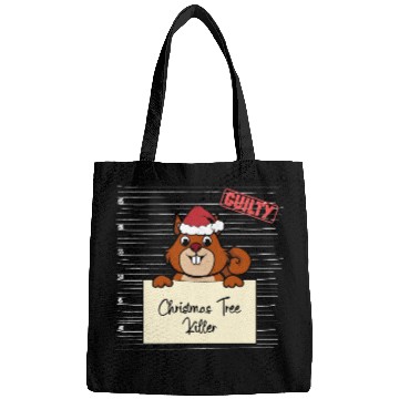 Discover Squirrel christmas funny prison Bags