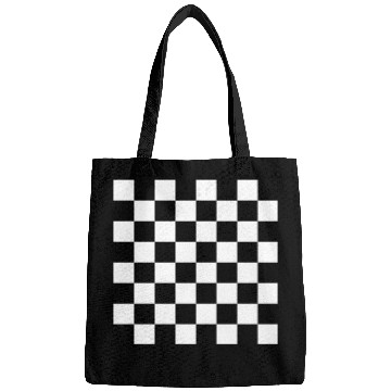 Discover white chess stencil Bags