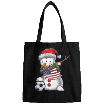Discover Soccer Boy Dabbing Snowman Christmas Jersey Bags