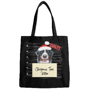 Discover Bernese Mountain christmas funny prison Bags