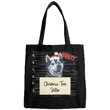 Discover Husky christmas funny prison Bags