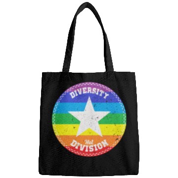 Discover Diversity not Division Peace Love Inclusionn Human Bags