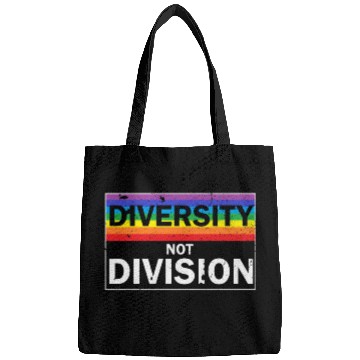 Discover Diversity not Division Peace Love Inclusionn Human Bags