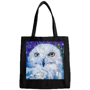 Discover Neo-Impressionist Snowy Owl Bags