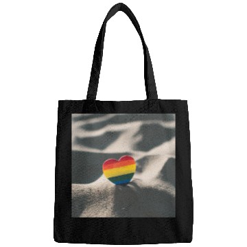 Discover LGBTQ Pride Love Heart in Sand Bags