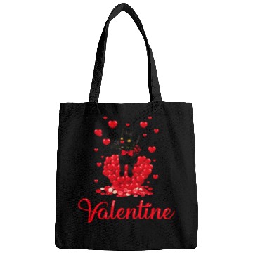 Discover Black cat Is my valentine Bags