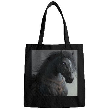 Discover Chaos fantasy beast black horse Bags