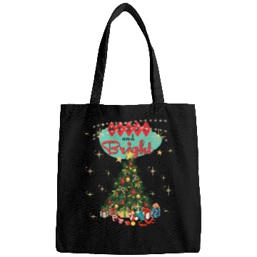 Discover Merry and Bright Retro Christmas Bags