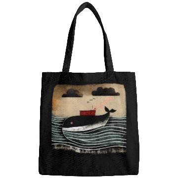 Discover Whale and a ship Bags