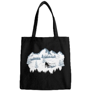 Discover Skiing, Skier, Ski, Winter Snow Mountains Bags