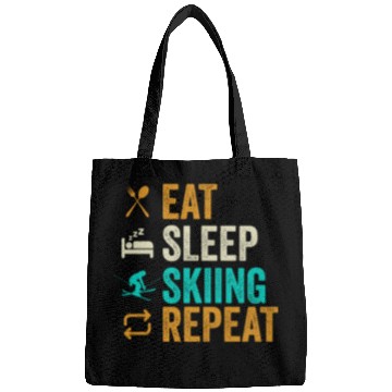 Discover EAT SLEEP SKIING REPEAT Funny ski Bags, gift
