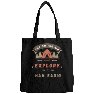 Discover Ham Radio Adventure Motivational Quote Bags