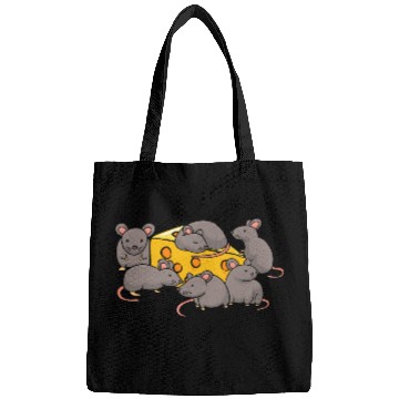 Discover Cute Rats Cheese Lover Funny Rat Bags