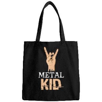 Discover Rock Hand Music Lover Guitarist Rocker Metal Kid Bags
