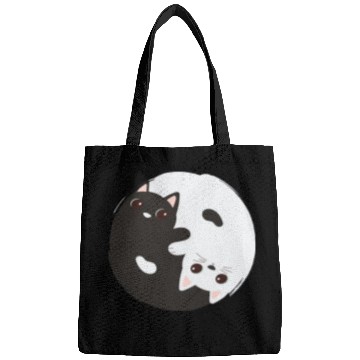 Discover ying yang cat Bags