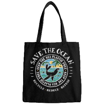 Discover Keep The Sea Plastic Free Seal Save The Ocean Bags