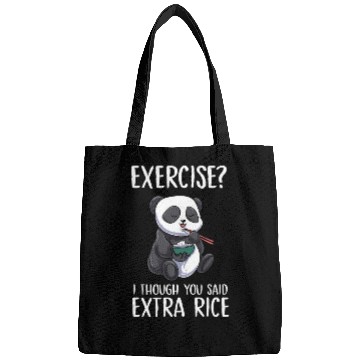 Discover Exercise I Thought You Said Extra Rice Panda Cute Bags