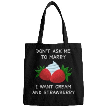 Discover Relationship Status Funny Single Strawberry Lover Bags