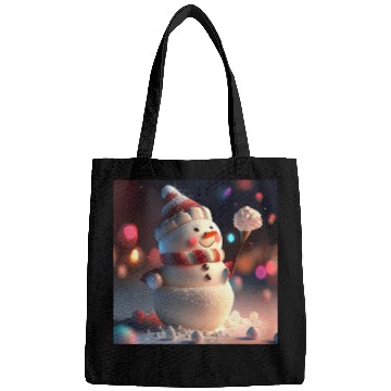 Discover Snowman holding Candy Bags