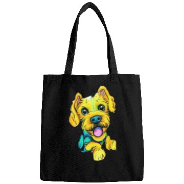 Discover Cute dog’s - dog smile face happiness Bags