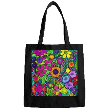 Discover Magic flowers art Bags