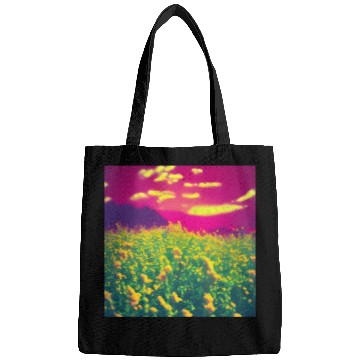 Discover Abstract Flowers on a Pink Background Bags