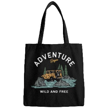 Discover Light Blue Illustration Adventure Bags