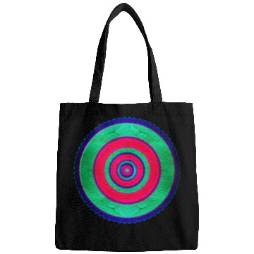 Discover Green-Pink Circle Geometric Pattern Bags