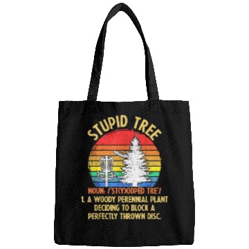 Discover Vintage Sunset Stupid Tree Disc Golf Lover Bags