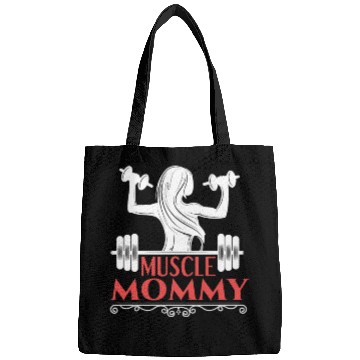 Discover Muscle Mommy fitness saying Bags