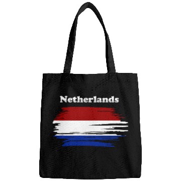 Discover Netherlands Brush Effect Flag Bags