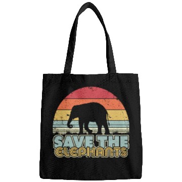 Discover Save The Elephants Retro Elephant Bags