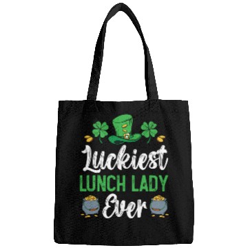 Discover Luckiest Lunch Lady Ever St. Patrick's Day Bags