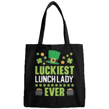 Discover Luckiest Lunch Lady Ever St. Patrick's Day Bags