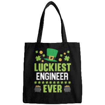 Discover Luckiest Engineer Ever St. Patrick's Saint Pattys Bags