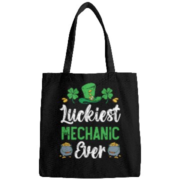 Discover Luckiest Mechanic Ever St. Patrick's Day Bags