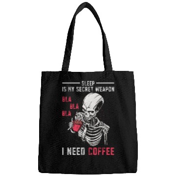 Discover Skeleton Drinking Coffee Medical Student Bags