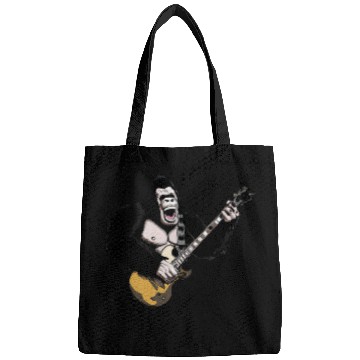 Discover Huge ape playing electric guitar. Bags