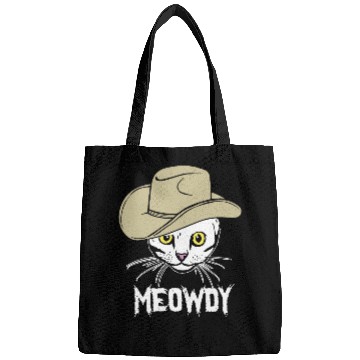 Discover Meowdy Funny Cat Cowboy Hat Design Bags
