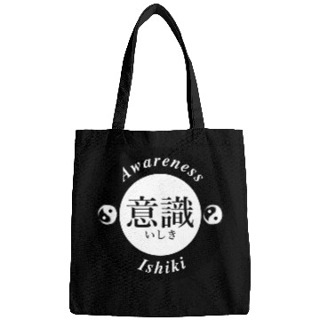 Discover AWARENESS - black on white Bags