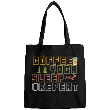 Discover Coffee Yoga Sleep Repeat Bags