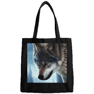 Discover Wolf portrait Bags