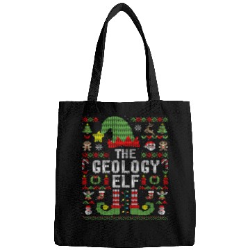 Discover Funny The Geology Elf Ugly Christmas Bags